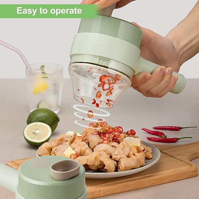 Wireless Mini Electric Chopper – USB Rechargeable Food Processor for Garlic, Onion, Vegetables & Nuts